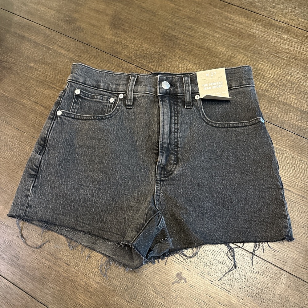 NWT Madewell Black Jean Shorts